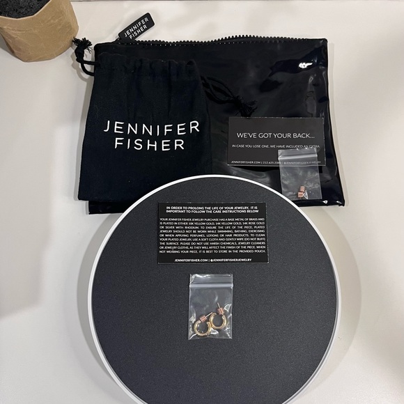 SOLD!  New  Jennifer Fischer Petite Micro Lilly Huggies-14K Rose Gold Plated - Picture 3 of 14